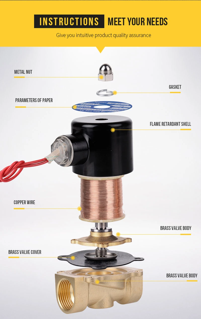 Closed Solenoid Valve Water Valve 2 Points 4 Points 6 Points 1 Inch 2 Inch Air Valve Water Valve AC220V Water Switch Valve