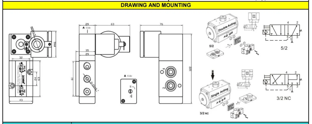 Hot Sale Alv610f3 3/2nc 5/2 Way Explosion-Proof Anti-Corrosion Pneumatic Valve Solenoid Valve