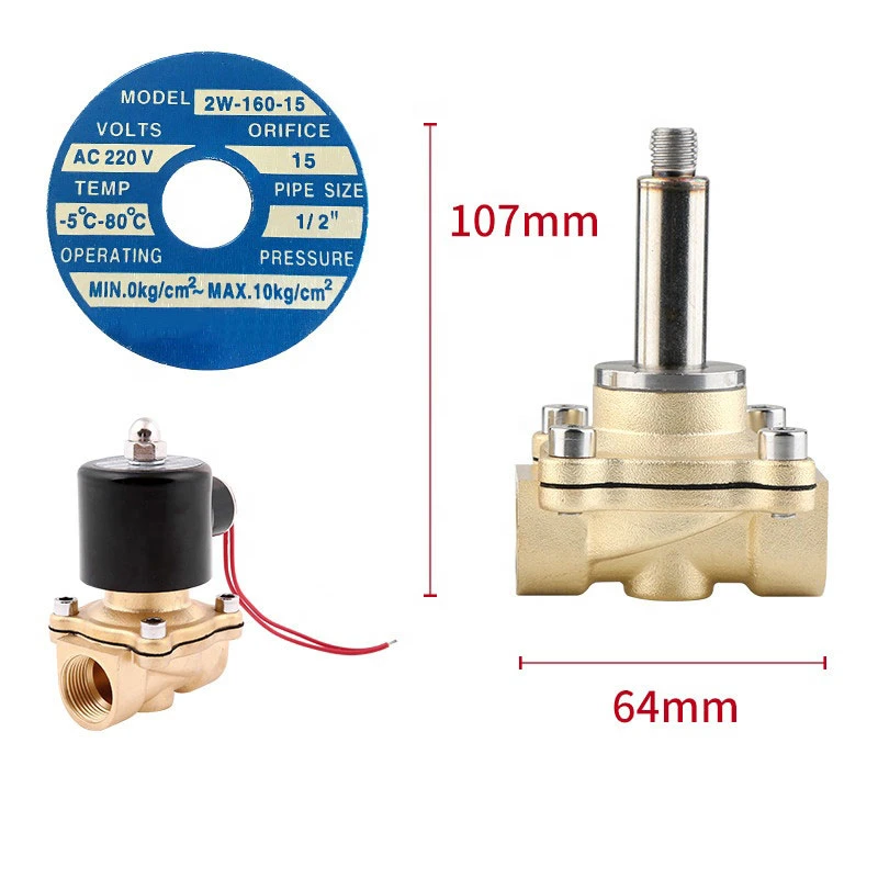 Closed Solenoid Valve Water Valve 2 Points 4 Points 6 Points 1 Inch 2 Inch Air Valve Water Valve AC220V Water Switch Valve