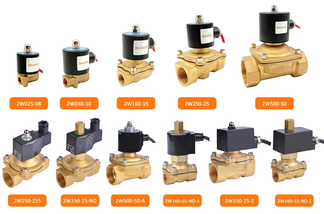 3/8&prime;&prime; to 2&prime;&prime; Explosion Proof 2 Way Normally Open Water Air Gas Brass Solenoid Valve 12V 24V 110V 220V