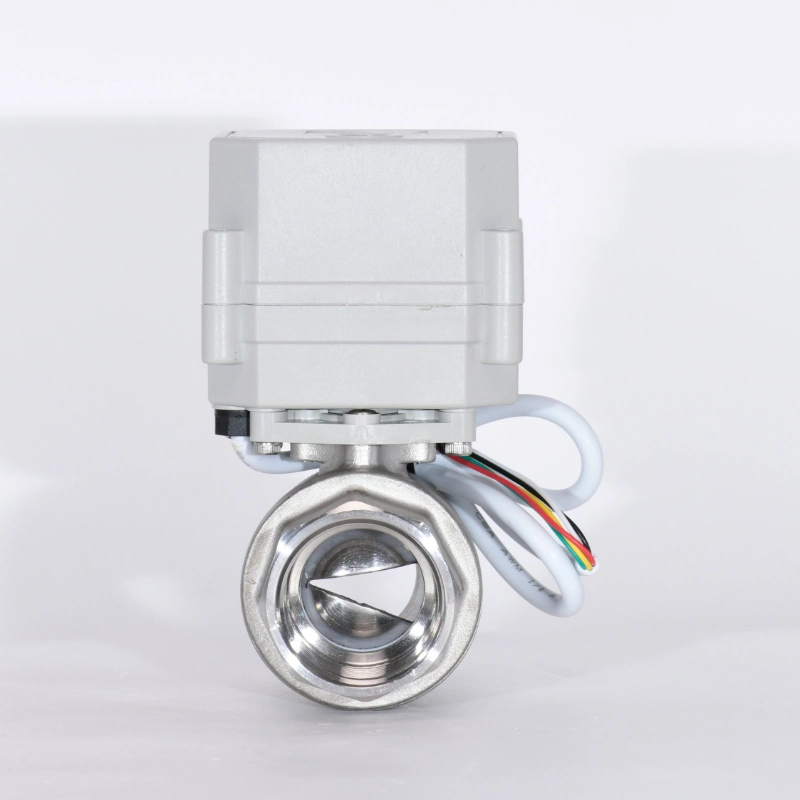 1/2&prime;&prime;-1&prime;&prime; DN15-25 V-Type SS304 Proportional Modulating Ball Valve 4-20mA/0-5V/0-10V Input Signal